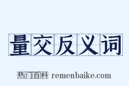 量交反义词是什么意思的图片